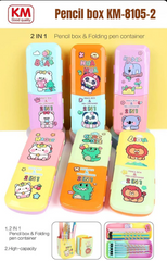 2 in 1 Folding Pen Container Pencil Box