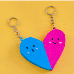 Bestie/Bae Broken Heart Keychain β Handmade by Ayesha Firoz